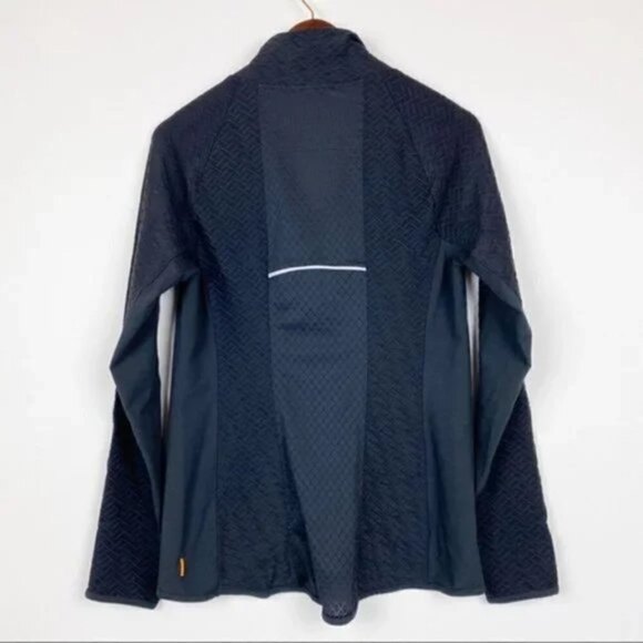 Lucy Black Quarter Zip Long Sleeve Pullover Running Athletic Jacket - Picture 4 of 7
